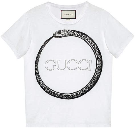 gucci ouroboros print t-shirt